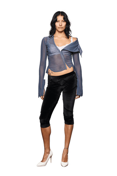 Haniya Sailor Top - Steel