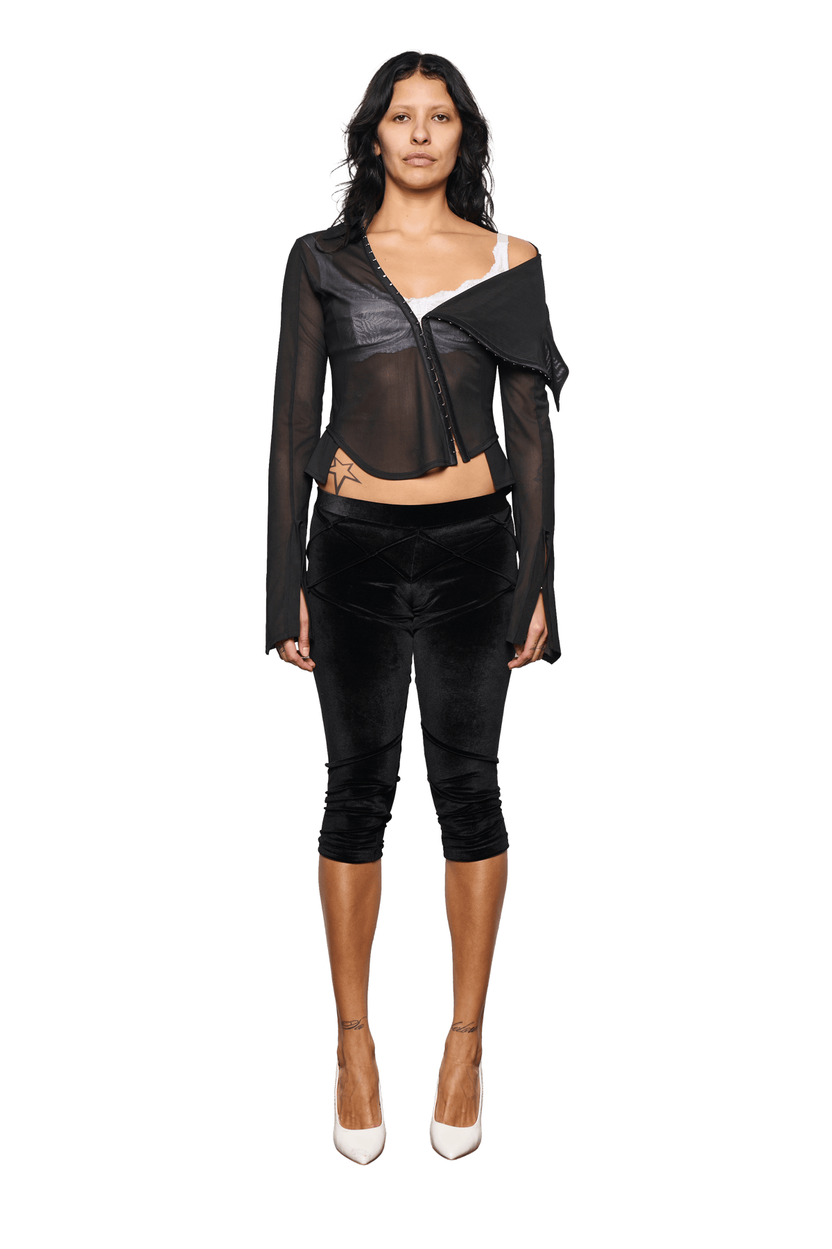 Haniya Sailor Top - Black
