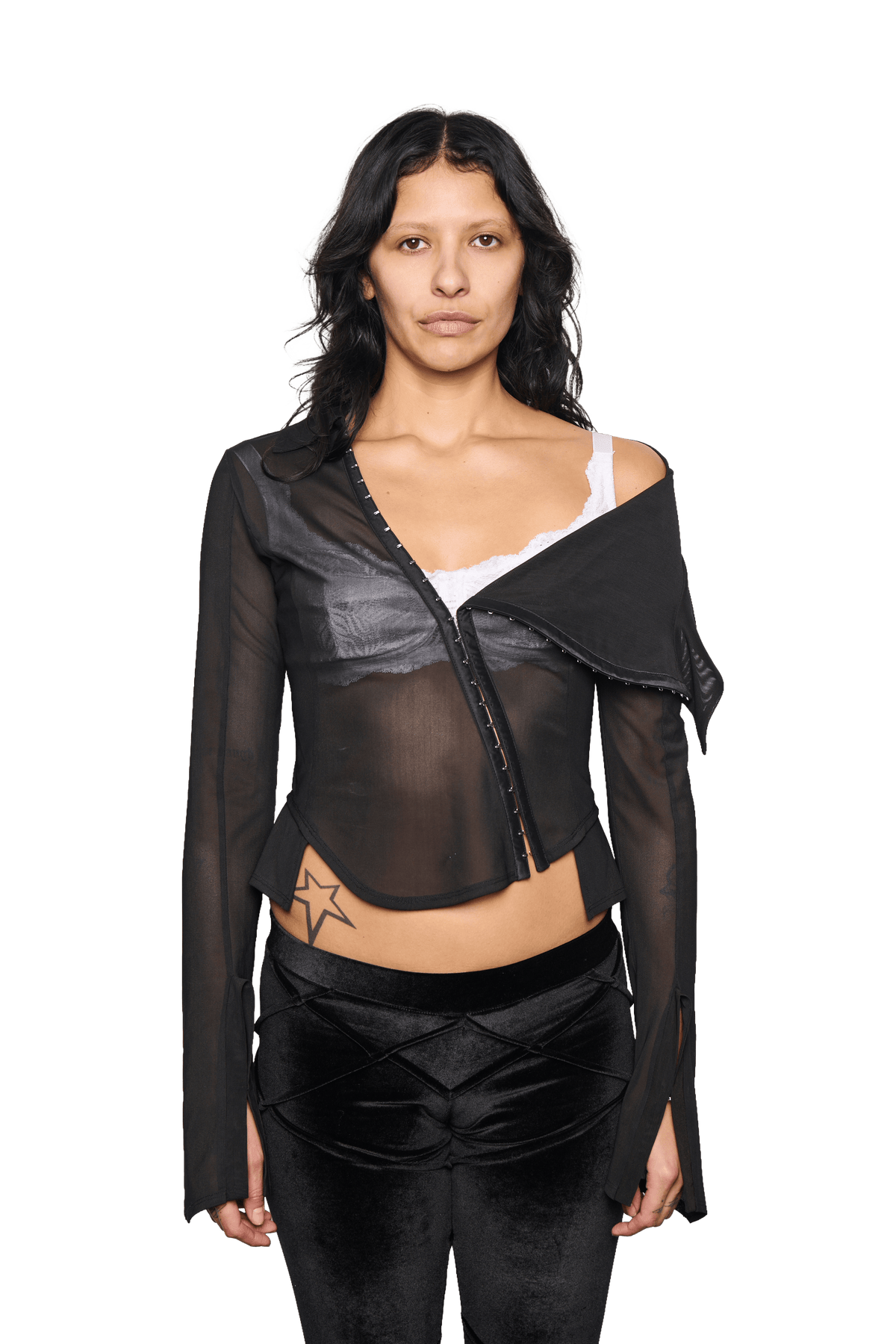 Haniya Sailor Top - Black