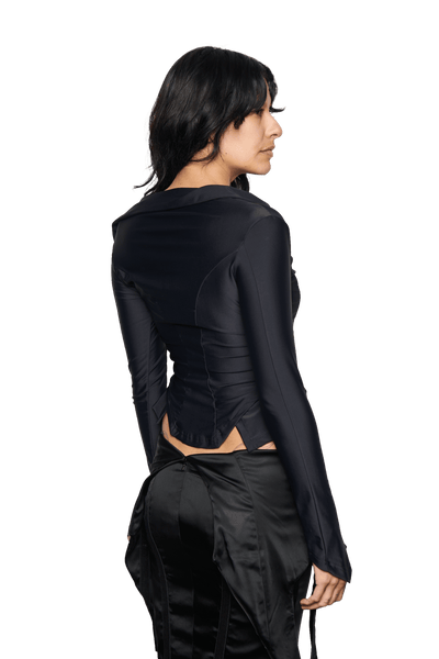 Lycra Sailor Shirt - Black