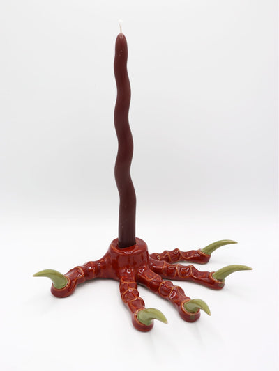 Cinnamon Red Paw Candlestick-Naomi Gilon-APOC STORE