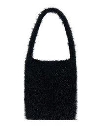 Fluffly knitted tote bag - Red-Raquel de Carvalho-APOC STORE