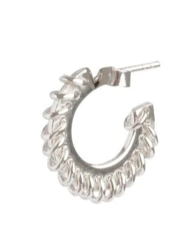 Stitched Small Hoops-Zohra Rahman-APOC STORE