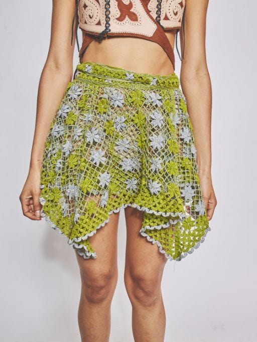 Pixie Skirt - Green Silver-VEREDAS-APOC STORE