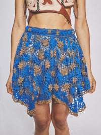 Pixie Skirt - Royal blue Gold-VEREDAS-APOC STORE