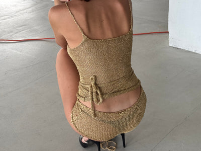 Shorts Pearl in Gold-V4K-APOC STORE