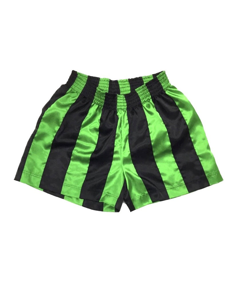 STRIPE RIBBON SHORTS BLACK/GREEN-Adam Jones-APOC STORE
