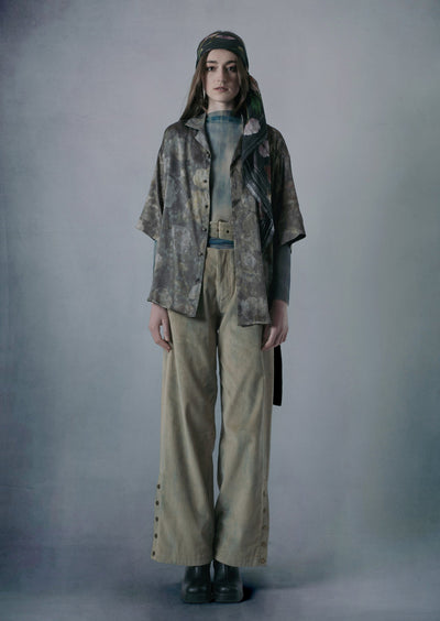 "VINTAGE FLORAL" SILK HAWAIIAN SHIRT-KAWAkEY-APOC STORE