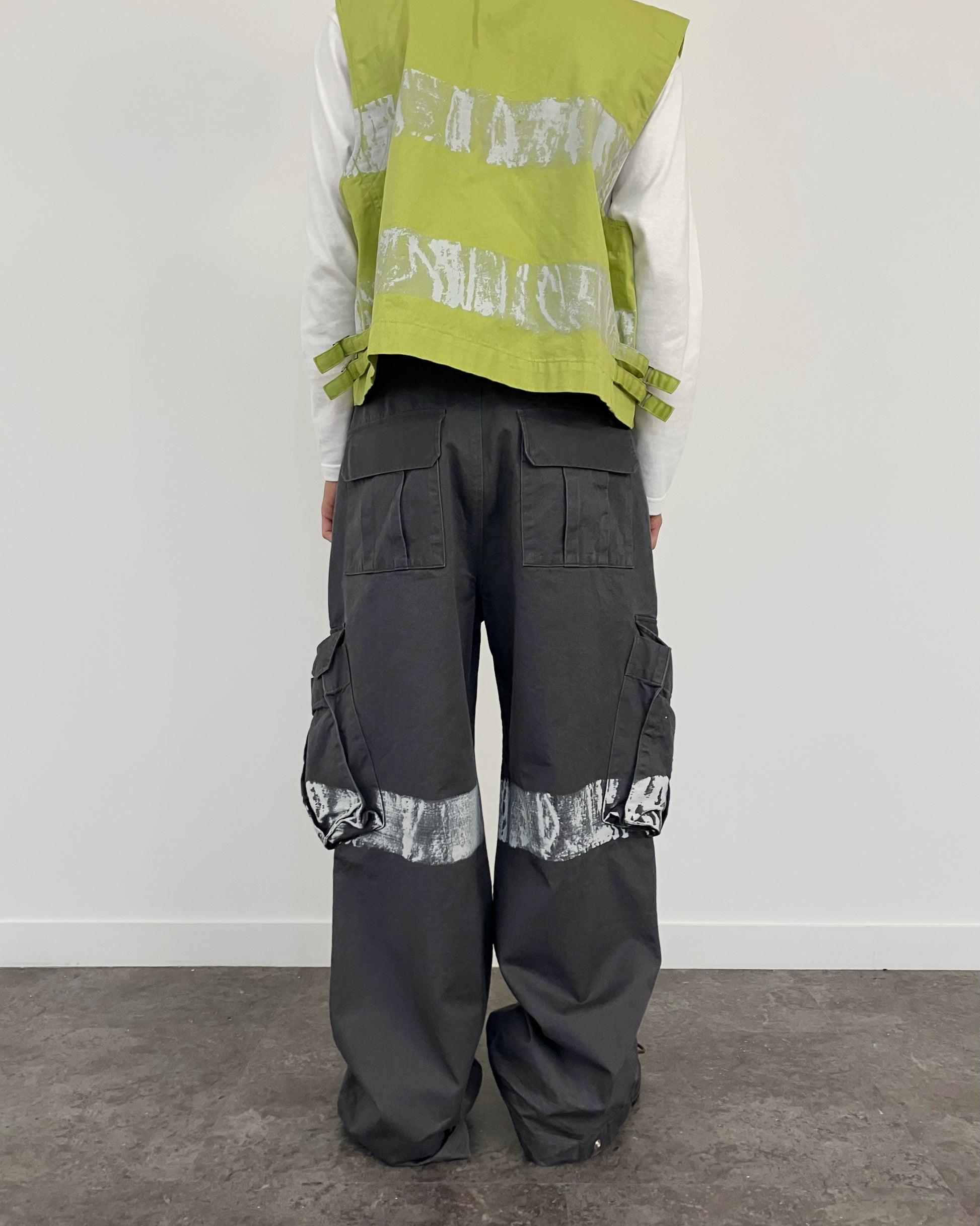 PAINTED CARGO PANTS CHARCOAL-EGNARTS-APOC STORE