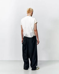 Wide Draped Back Pocket Pants 001 _ Black-Taekh-APOC STORE