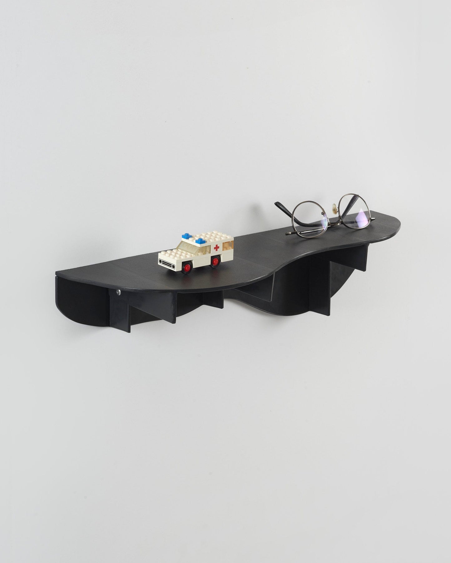 Wave wall shelf - black-Pierre Castignola-APOC STORE