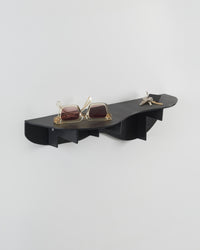 Wave wall shelf - black-Pierre Castignola-APOC STORE