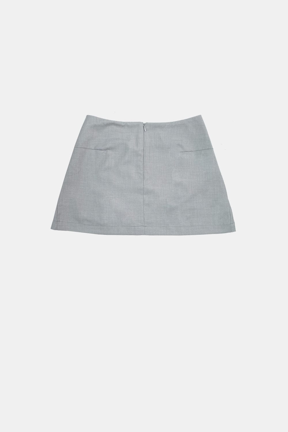 HORIZON DART MINI SKIRT LIGHT GREY-Lalameemee-APOC STORE