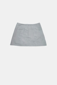 HORIZON DART MINI SKIRT LIGHT GREY-Lalameemee-APOC STORE