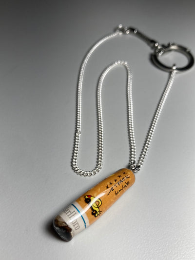 Painted Cigarette Butt Necklace (Orange)-Jetpack Hom(m)e-APOC STORE
