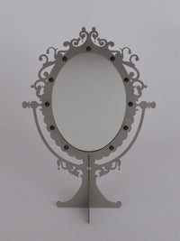 STUDDED VANITY MIRROR - METAL BLACK-100100-APOC STORE