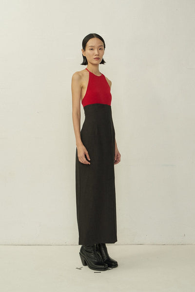 Red Skinny Apron Top-arc us arkus-APOC STORE