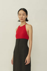 Red Skinny Apron Top-arc us arkus-APOC STORE