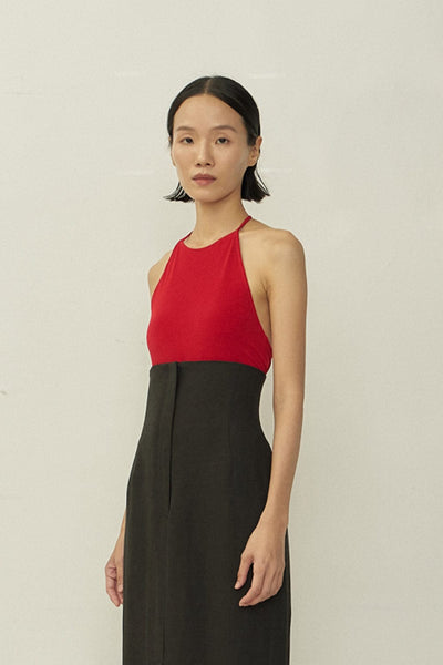 Red Skinny Apron Top-arc us arkus-APOC STORE