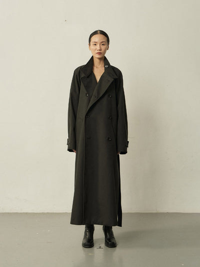 Black Cotton High-neck Coat-arc us arkus-APOC STORE