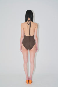 heart scarf onepiece brown-Nibgnus-APOC STORE