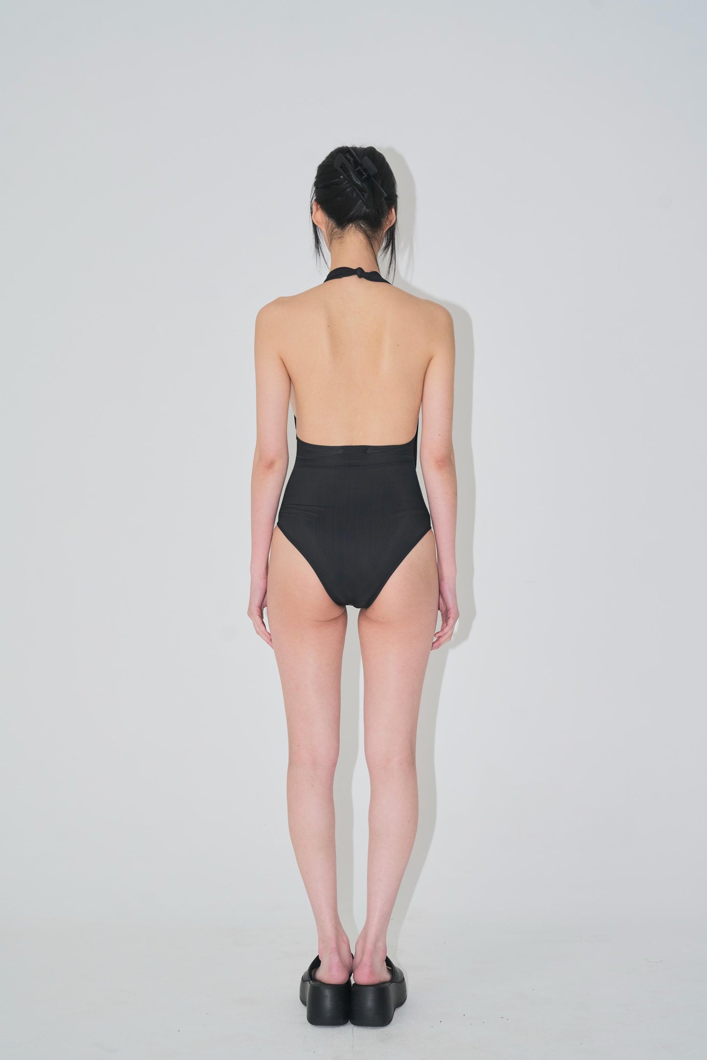 heart scarf onepiece black-Nibgnus-APOC STORE