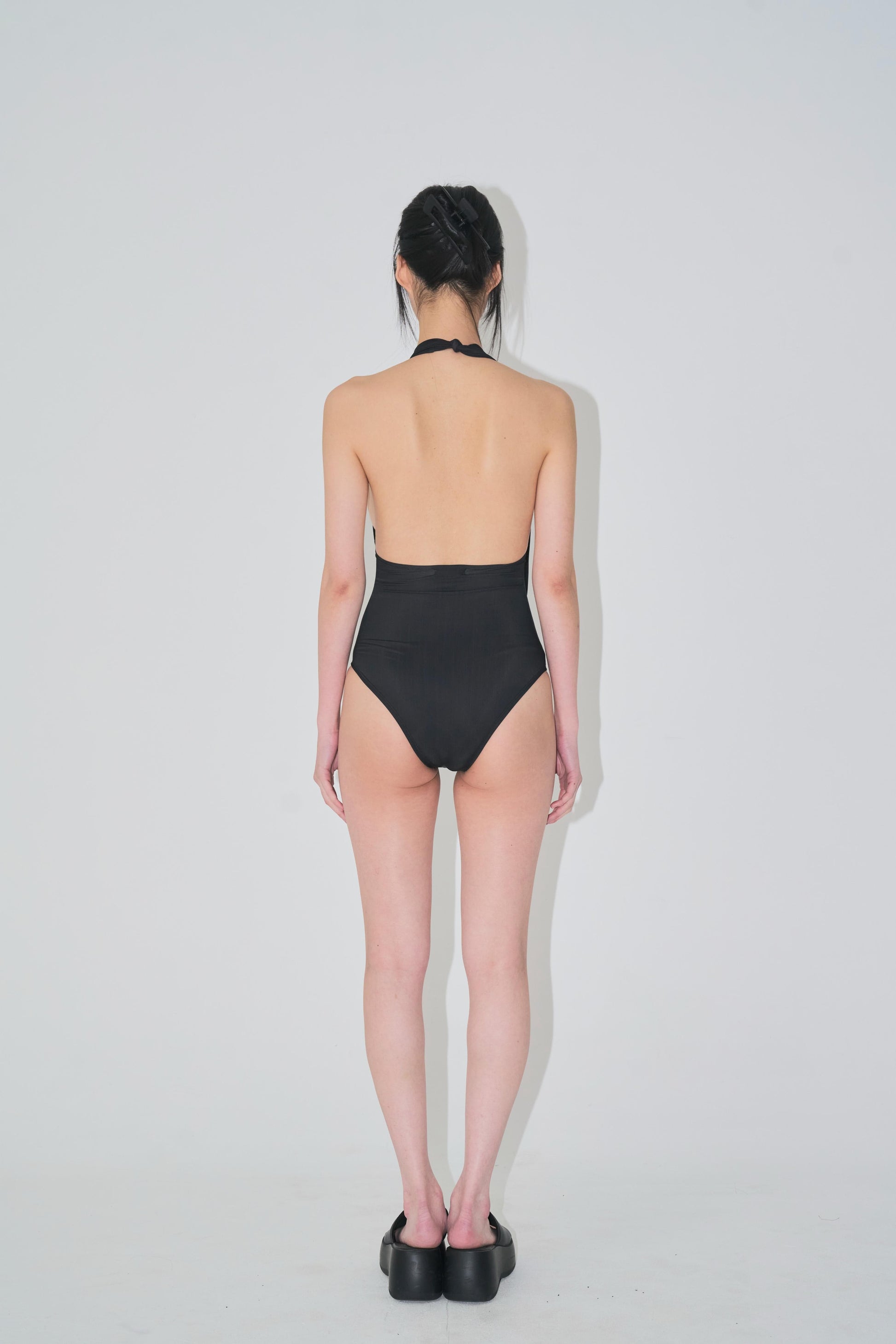 heart scarf onepiece black-Nibgnus-APOC STORE