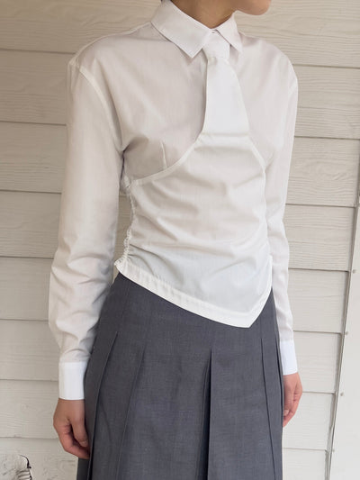 Box Pleats Skort - Gray-Julye Han-APOC STORE