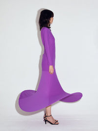 Pop-up full length dress in Violet-Sun Woo-APOC STORE