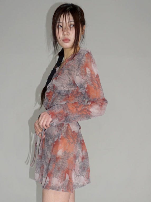 sheer smocking dress-Lalameemee-APOC STORE