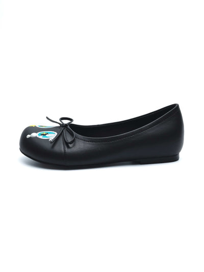 GO VACAY Anime Pearl Tears Flats Black-EMPTY BEHAVIOR-APOC STORE