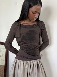 Fig Front Drape Tee-Julye Han-APOC STORE