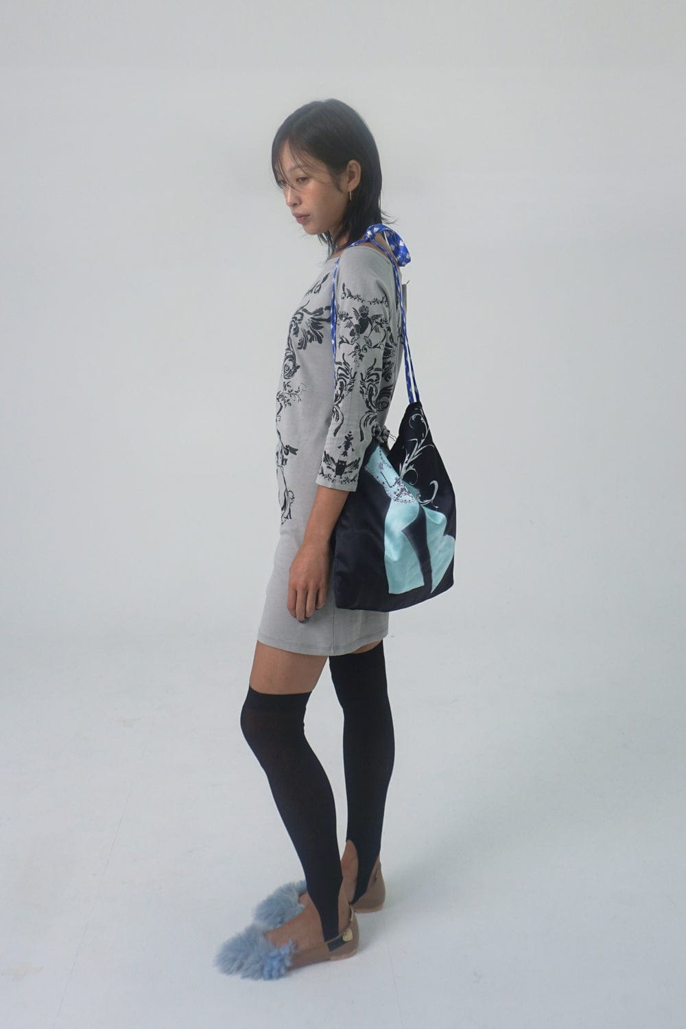 ORBIT DRESS LIGHT GREY-Lalameemee-APOC STORE