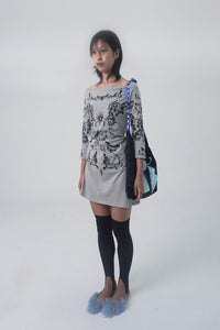 ORBIT DRESS LIGHT GREY-Lalameemee-APOC STORE