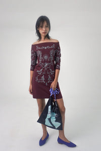 ORBIT DRESS BURGUNDY-Lalameemee-APOC STORE