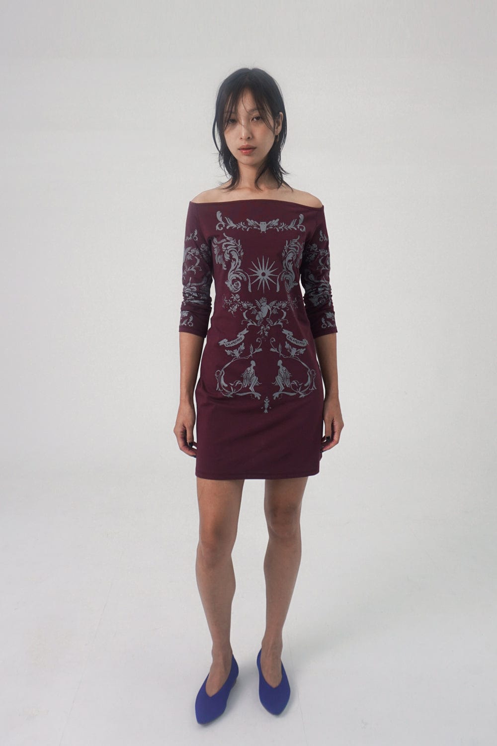 ORBIT DRESS BURGUNDY-Lalameemee-APOC STORE