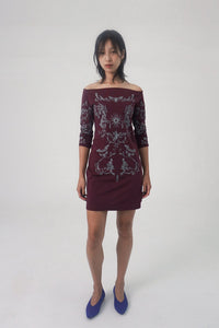ORBIT DRESS BURGUNDY-Lalameemee-APOC STORE