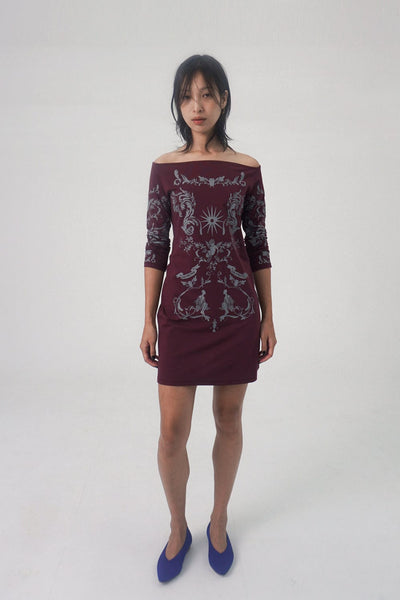 ORBIT DRESS BURGUNDY-Lalameemee-APOC STORE
