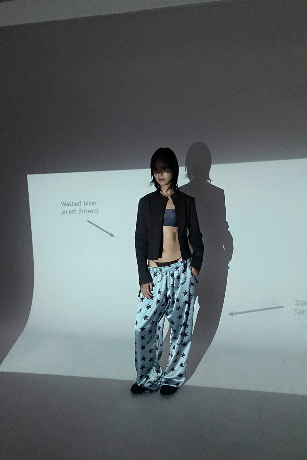 WASHED BIKER JACKET BROWN-Lalameemee-APOC STORE