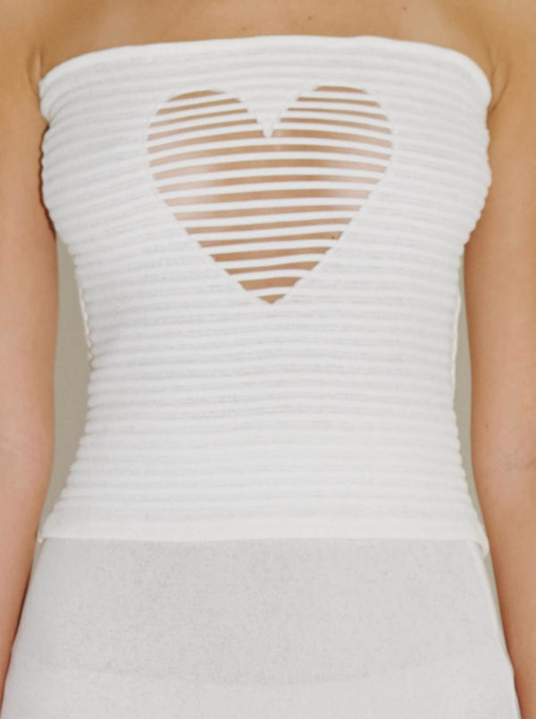 HEART STRING TUNNEL TOP WHITE-Nibgnus-APOC STORE