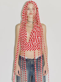 PARACHUTE HOOD HALTER RED/WHITE-Nibgnus-APOC STORE