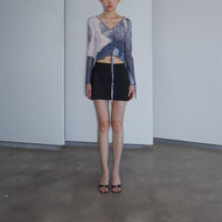 SHEER MESH BLOUSE INDIGO-Lalameemee-APOC STORE