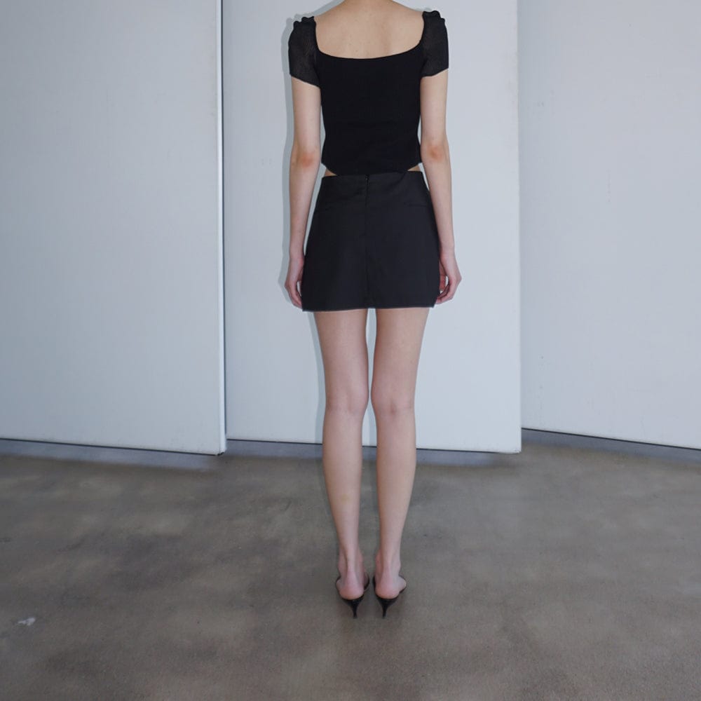 HORIZON DART MINI SKIRT BLACK-Lalameemee-APOC STORE