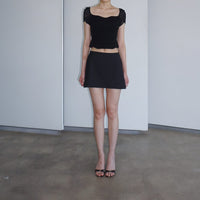 HORIZON DART MINI SKIRT BLACK-Lalameemee-APOC STORE