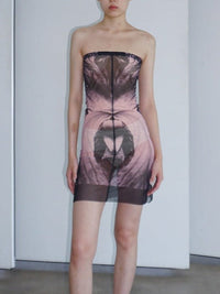 SHEER MESH DRESS-Lalameemee-APOC STORE