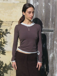 Hazel top brown-ATH-APOC STORE