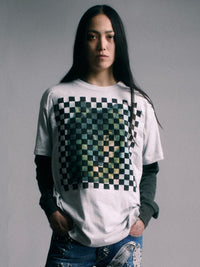Woven T-shirt (wolf print)-Hannah Creak-APOC STORE
