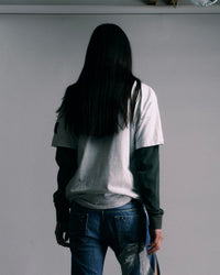 Woven T-shirt (wolf print)-Hannah Creak-APOC STORE