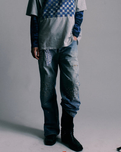 Studded Denim jeans #3-Hannah Creak-APOC STORE