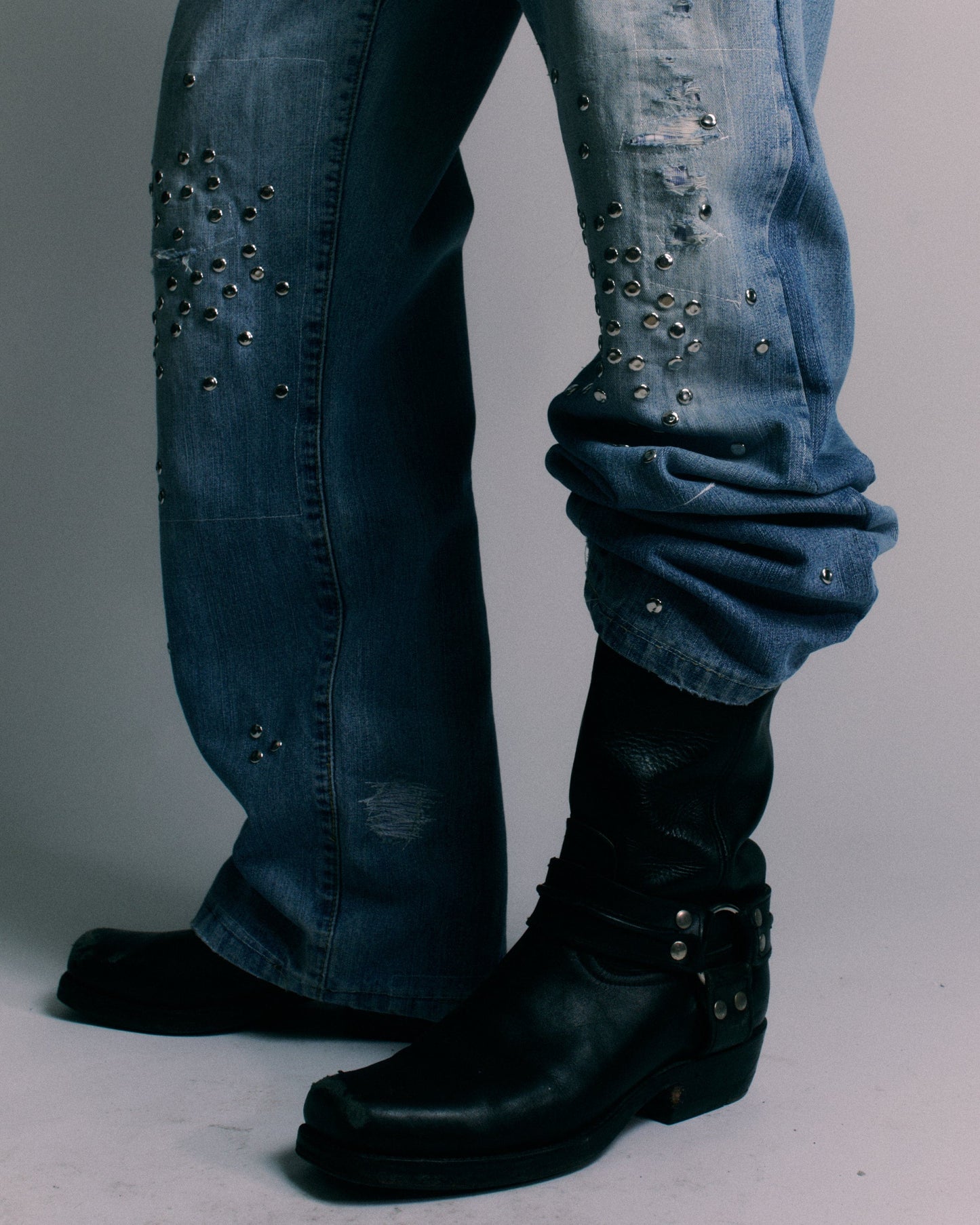 Studded Denim jeans #3-Hannah Creak-APOC STORE